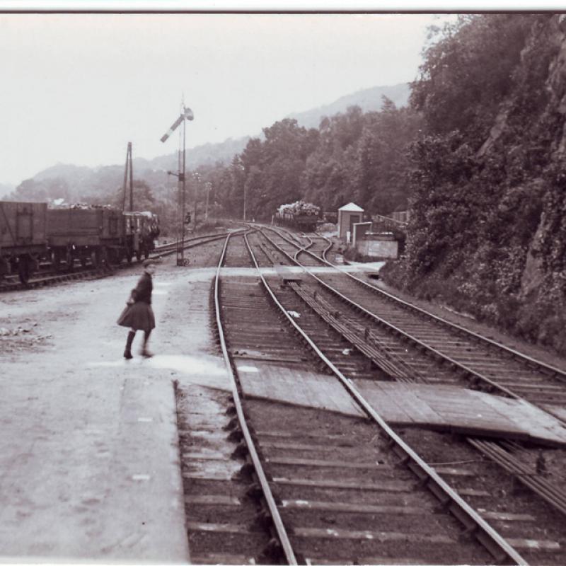Girl at Loch Awe Railway Line
